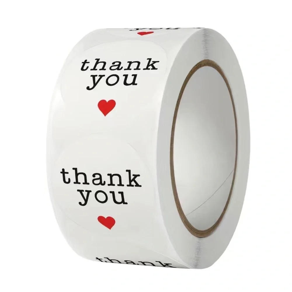 ‼️NEW‼️ 1 Roll 500pcs Thank You Stickers Labels Small Business Shipping Supplies